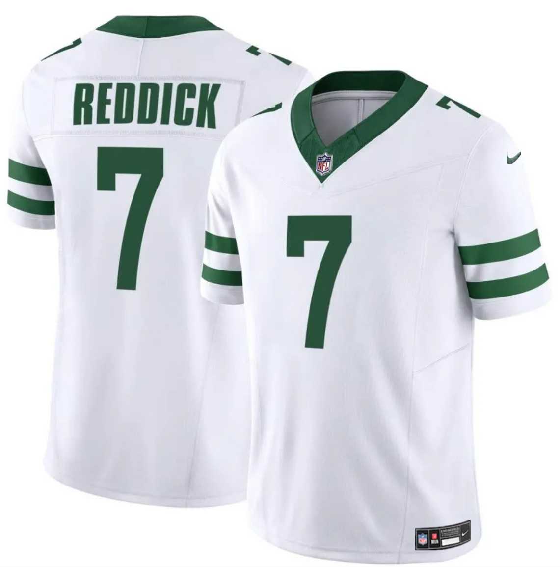 Men & Women & Youth New York Jets #7 Haason Reddick White 2024 F.U.S.E. Vapor Limited Stitched Jersey